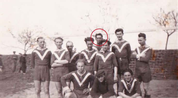 Václav Kout, kapitán mužstva SK Velim v roce 1942